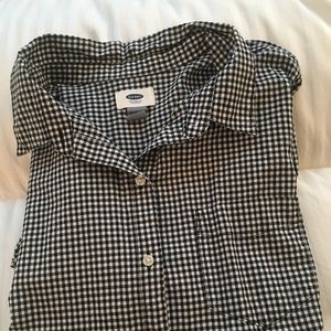 Old Navy gingham button down shirt